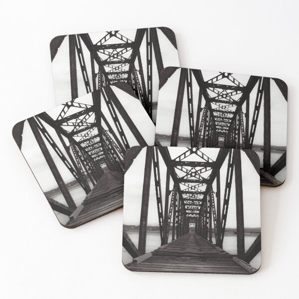 Item preview, Train Bridge Black And White designed and sold by Dawn Mercer.