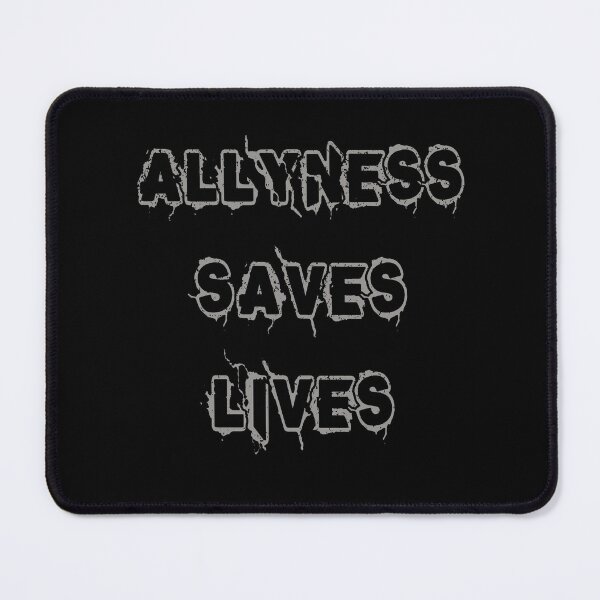 Item preview, ALLYNESS saves lives txt design designed and sold by PinnockDesigns.