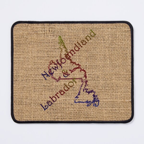 Item preview, Newfoundland And Labrador Province Map On Burlap Background designed and sold by LashCreations.