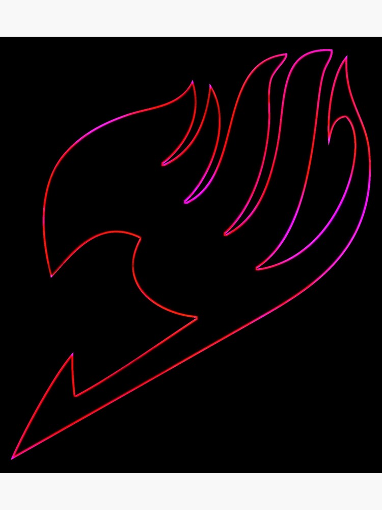 Manga Fairy Tail Neon Logo Postcard By Artlogo Redbubble