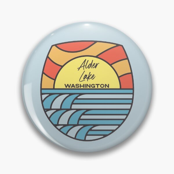 Item preview, Alder Lake Beach Washington WA Retro Water Sunrise and Sunset designed and sold by palmettodigital.