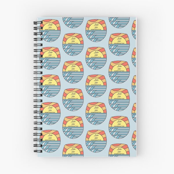 Item preview, Alder Lake Beach Washington WA Retro Water Sunrise and Sunset designed and sold by palmettodigital.
