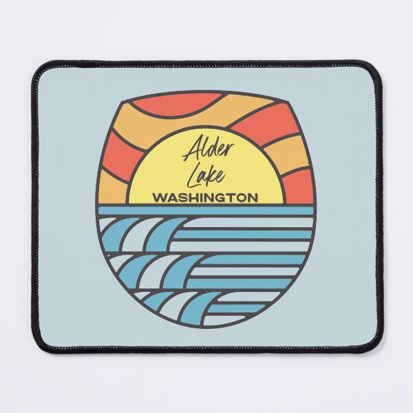 Item preview, Alder Lake Beach Washington WA Retro Water Sunrise and Sunset designed and sold by palmettodigital.