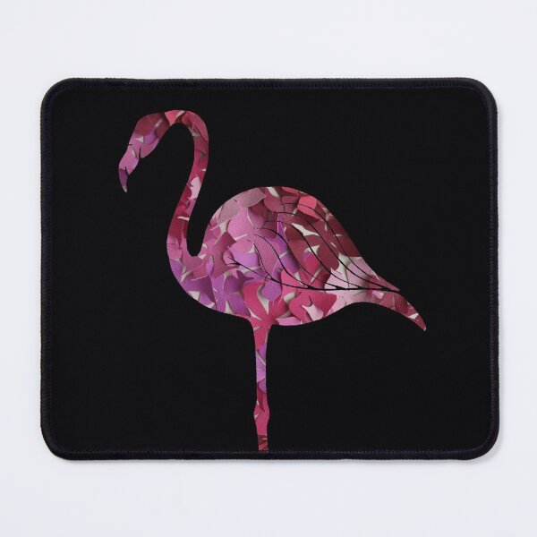 Pink Flower Flamingo Mouse Pad