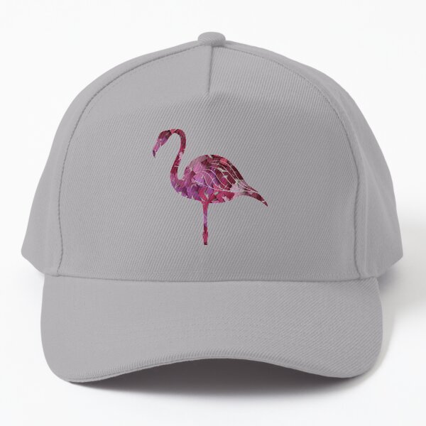 Pink Flower Flamingo Baseball Cap