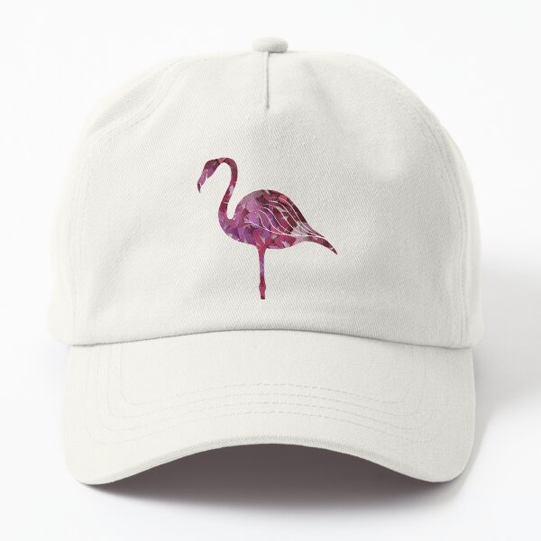 Pink Flower Flamingo Dad Hat