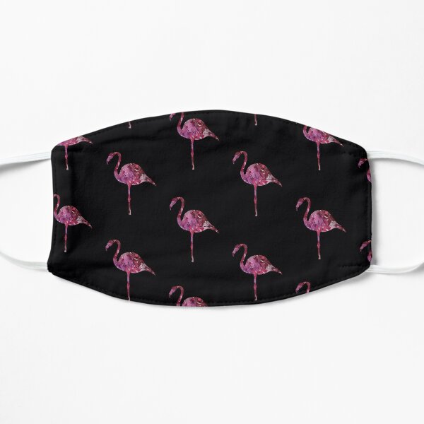 Pink Flower Flamingo Flat Mask