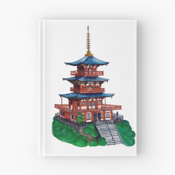 Artikelvorschau, Aquarell - Seigantoji-Pagode entworfen und verkauft von Karolien Kenis.