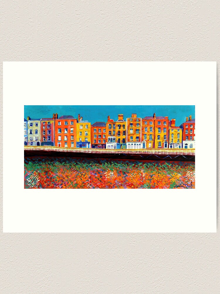 Thumbnail 1 of 3, Art Print, Ormond Quay Lower, Dublin, Ireland (2016) designed and sold by eolai.