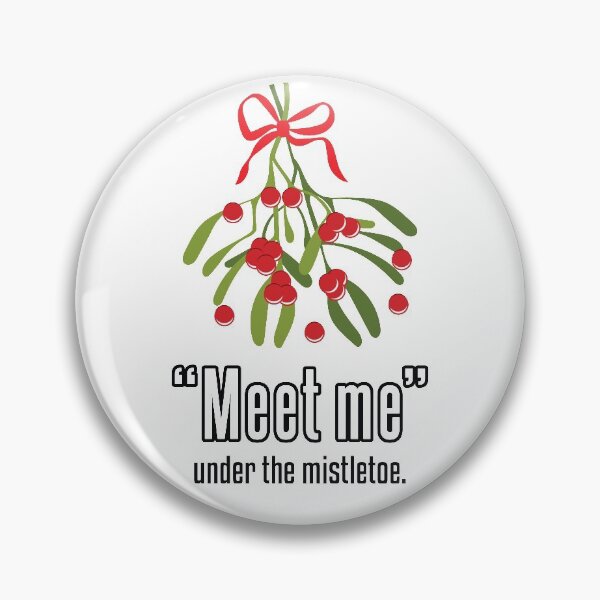 Item preview, “Meet me” under the mistletoe., Christmas decorations. designed and sold by Cushy Digital.
