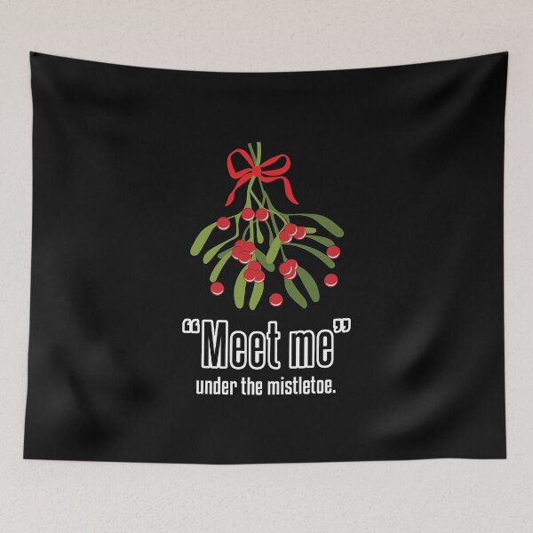 Item preview, “Meet me” under the mistletoe., Christmas decorations. designed and sold by Cushy Digital.