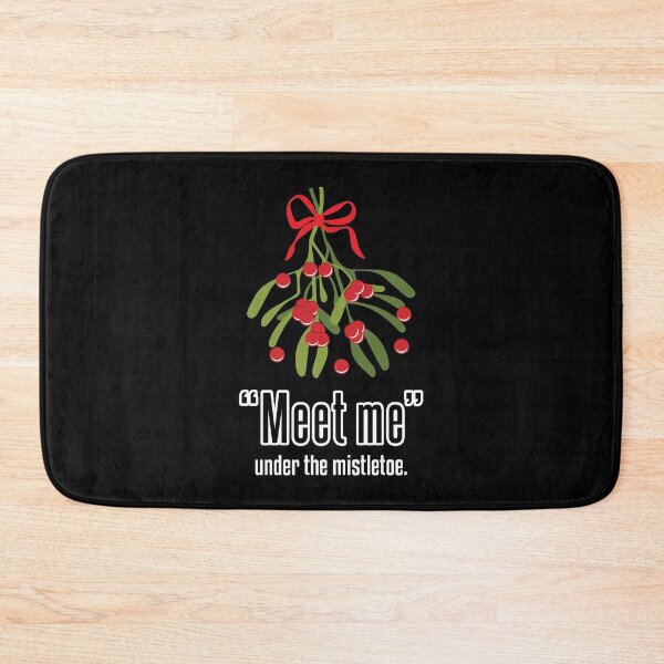 Item preview, “Meet me” under the mistletoe., Christmas decorations. designed and sold by Cushy Digital.