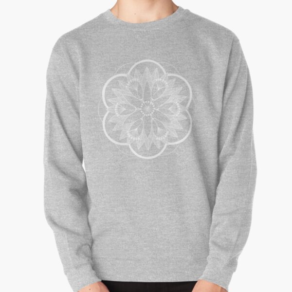 White Pond Bouquet Mandala Pullover Sweatshirt