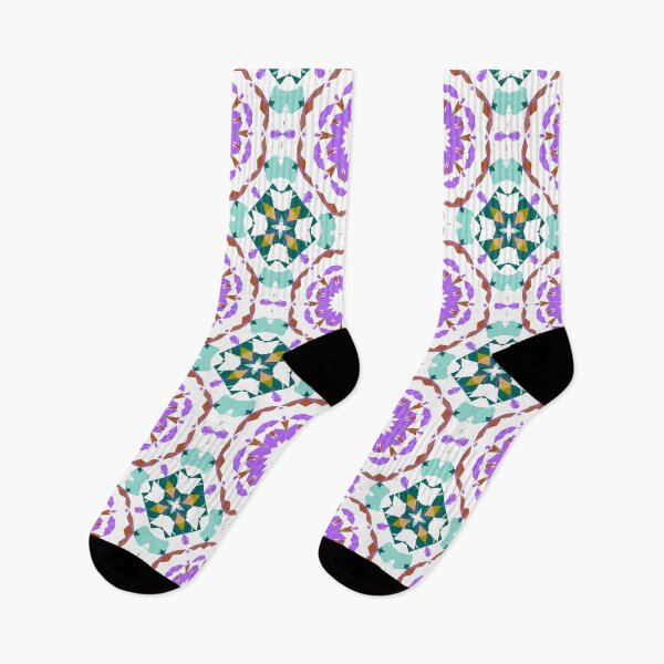Item preview, Green Purple Brown White Autumn Fall Tropical Pattern - Retro Seventies Countryside Cottage Inspired Art designed and sold by PatternPerfect.
