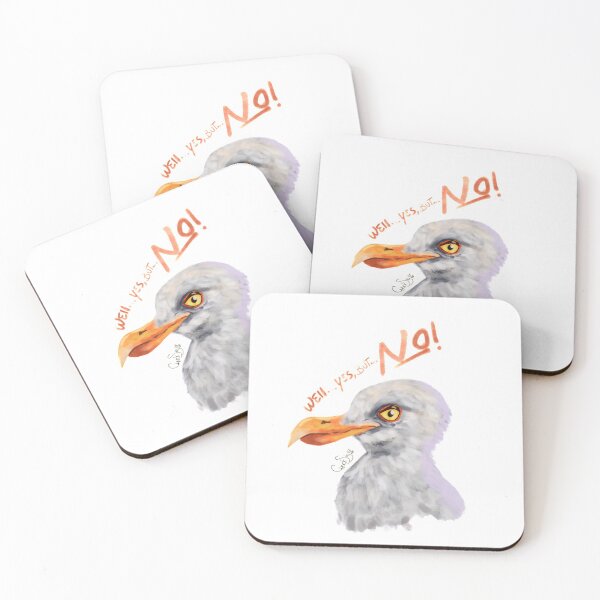 Item preview, Unfriendly seagull designed and sold by ChuckSiger.