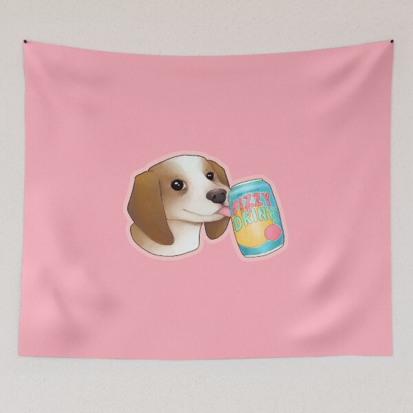 Item preview, funny dog drink a fizzy drink designed and sold by GarbageSalt.