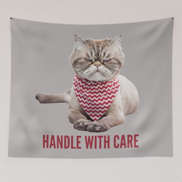 Item preview, Handle With Care. Very Salty Cat! Photo, text designed and sold by JellyBeenzz.