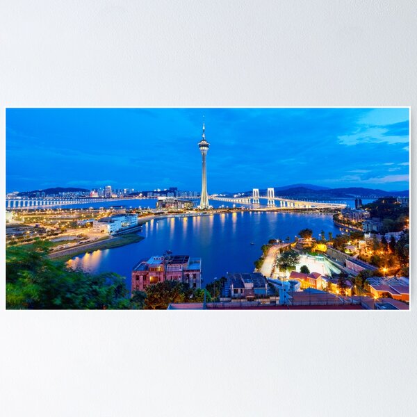 Item preview,  Macau skyline print,Canvas print, Macau skyline wall art,  Macau skyline Panoramic,widescreen prints,canvas wall art designed and sold by eyesight4vision.