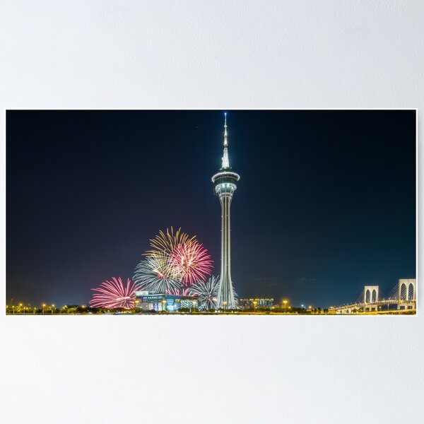 Item preview,   Macau skyline print,Canvas print, Macau skyline wall art,  Macau skyline Panoramic,widescreen prints,canvas wall art designed and sold by eyesight4vision.