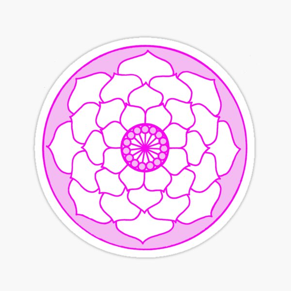 Pink Lotus Flower Mandala Sticker