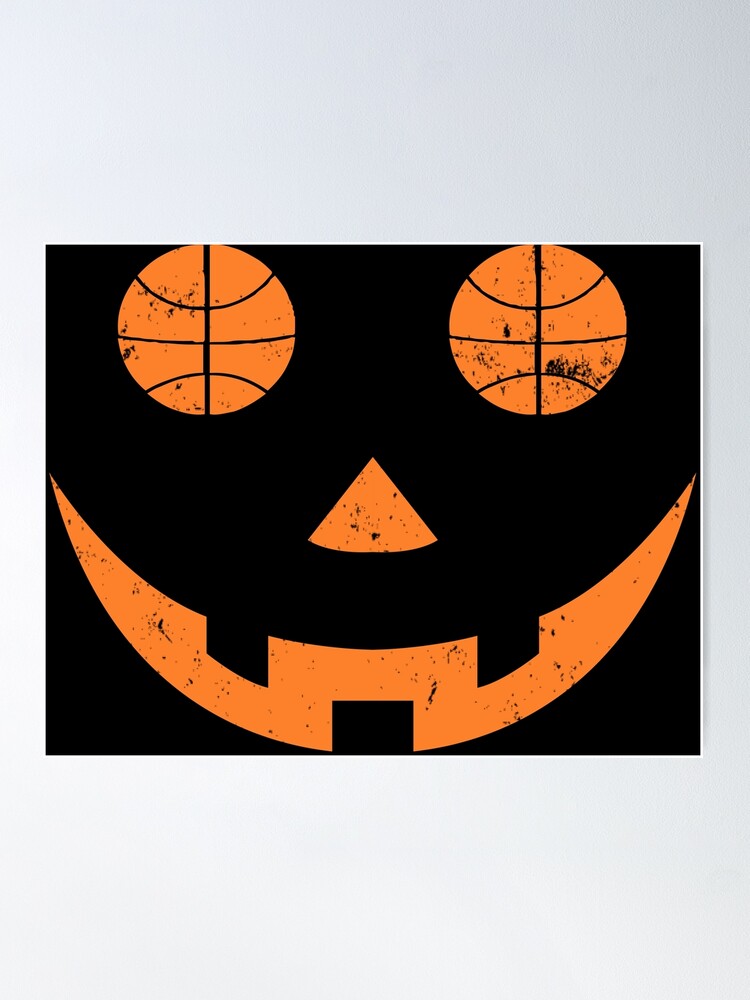 Scary Basketball pumpkin Halloween costume | Poster