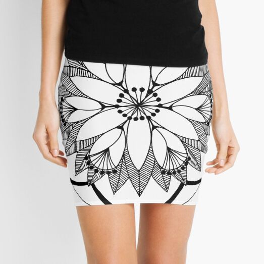 Pond Bouquet Mandala Mini Skirt