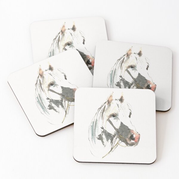 Item preview,  Horse Head. I love horse. Wild horse. White horse. Watercolor horse. Horse lover. designed and sold by ZheltakovaIana.