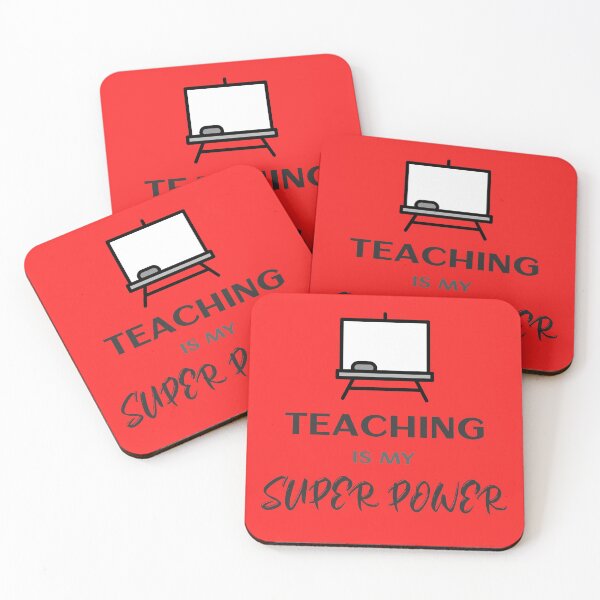 Item preview, Teaching is my Super Power Funny Teacher Design designed and sold by DKVanOss.