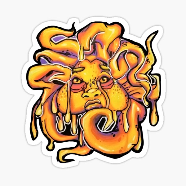 Sad Sun Sticker