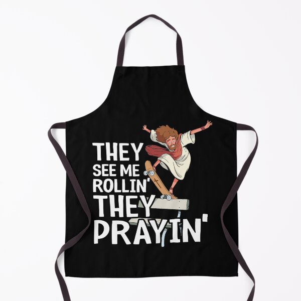 Item preview, They See Me Rollin' They Prayin' Funny Skateboard Jesus designed and sold by Stronzi.