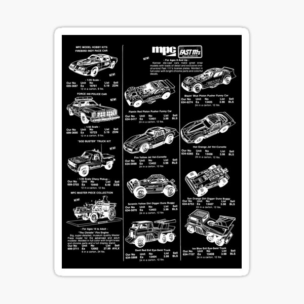 "DIE CAST TOY CAR CATALOGUE" Sticker for Sale by ThrowbackAds Redbubble