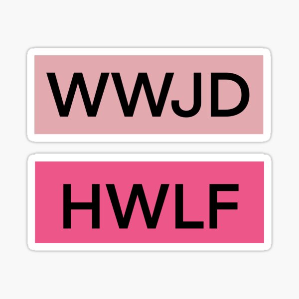 Item preview, Baby Pink and Hot Pink WWJD/HWLF designed and sold by DesignsByGQ.