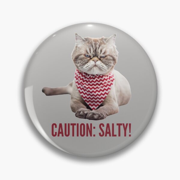 Item preview, Caution: Salty!  One Very Salty Cat! Photo, text designed and sold by JellyBeenzz.
