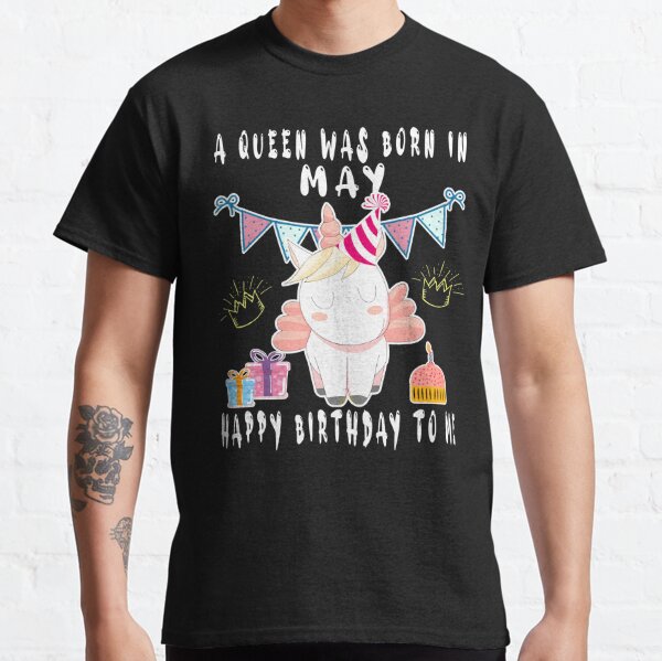 Camiseta personalizada con texto en inglés «A Queen Was Born In July Happy  Birthday To Me», camisetas personalizadas para cumpleaños de agosto para