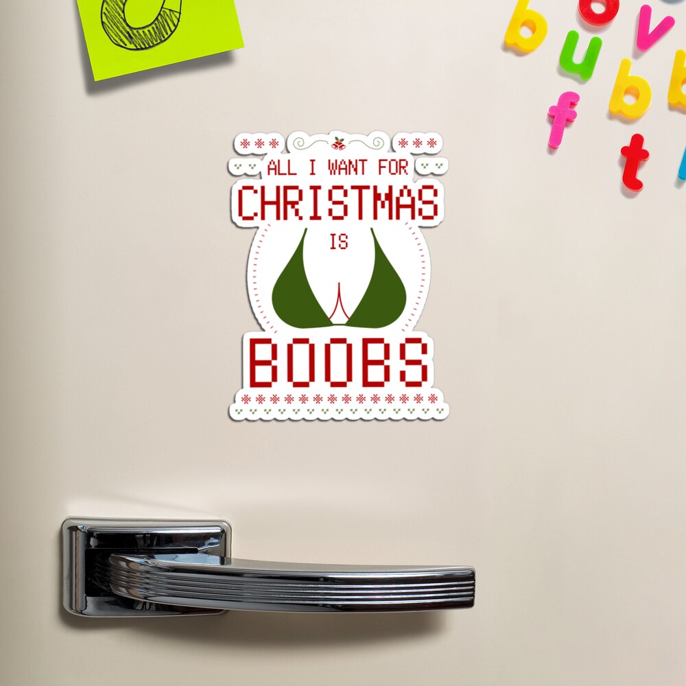 Funny Xmas Christmas boobs boobs saying