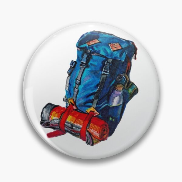 Item preview, Hikers/Walker Blue backpack with blanket designed and sold by LornaBowdenART.