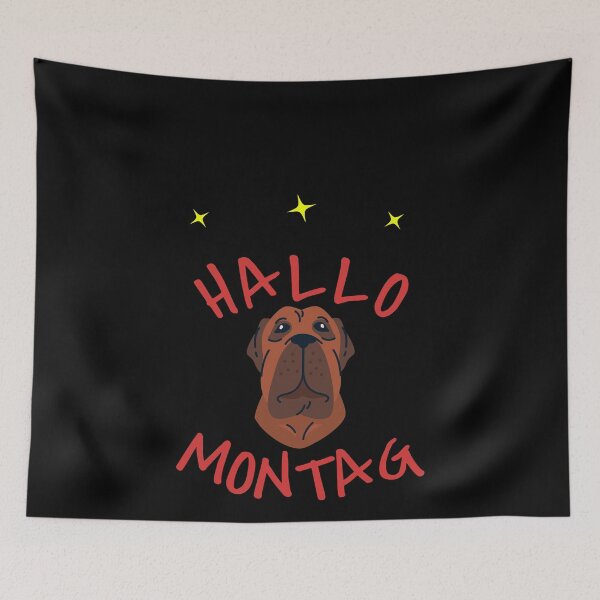 Item preview, Hello Monday With Dog And Stars - Weekday designed and sold by Tig3rE.