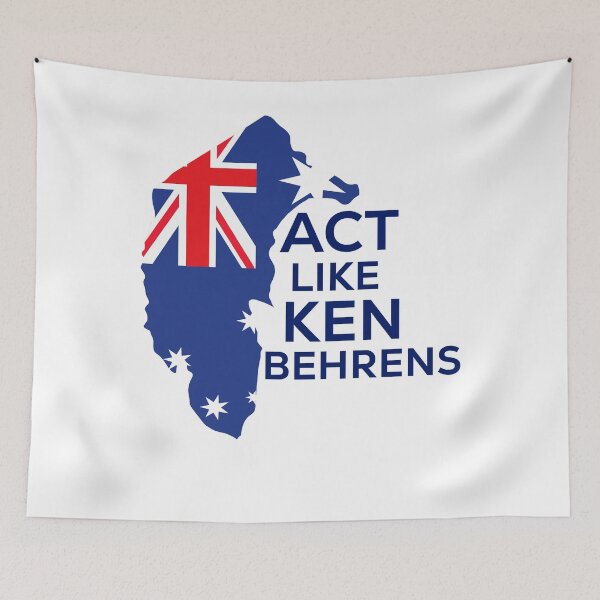 Item preview, Act Like Ken Behrens Australian Flag   Sticker designed and sold by TalbotElizabeth.