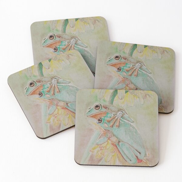 Item preview, cuddling frogs on a flower designed and sold by AceNeela.