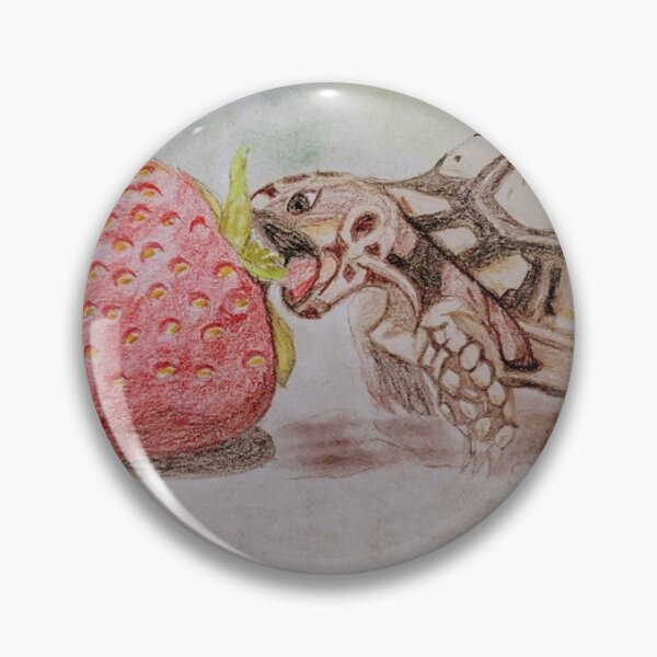 Item preview, Baby turtle bites a strawberry designed and sold by AceNeela.