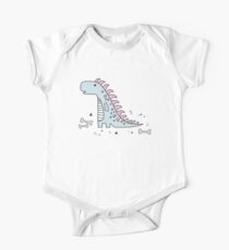 Body de manga corta para bebé Adorno con dinosaurios, Parque Jurásico. Adorable de patrones sin fisuras con divertidos dinosaurios en dibujos animados