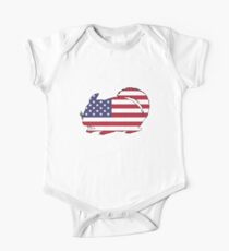 American Flag – Chinchilla One Piece - Short Sleeve