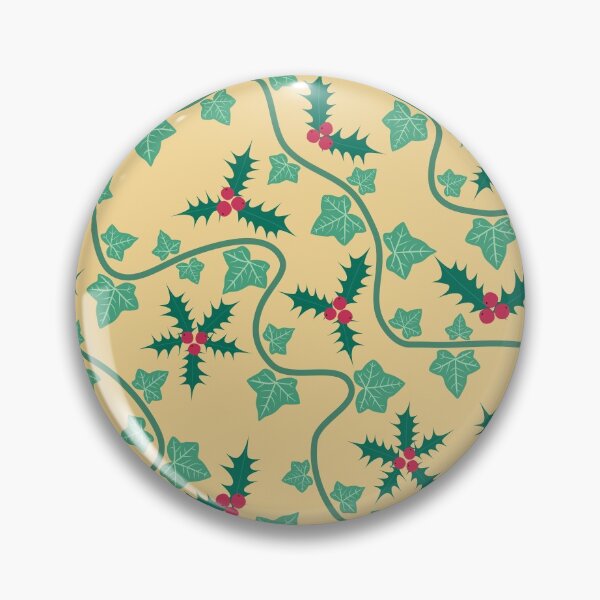 Item preview, Holly And Ivy Vines Pattern Light Yellow designed and sold by cashewdays.
