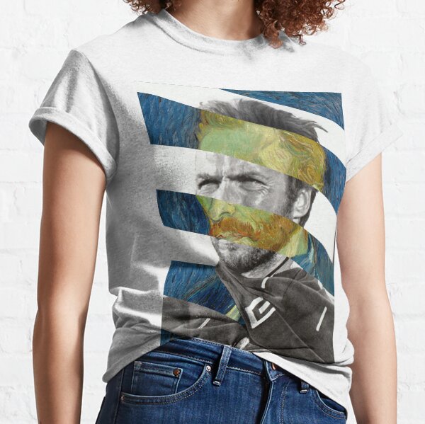 Item preview, Van Gogh’s Self Portrait and Clint Eastwood - Pop Retro Vintage Collage designed and sold by LT Graphic Art.