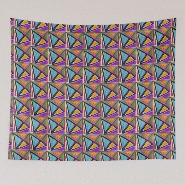 Item preview, Triangles I, a lyrical colour field abstract painting designed and sold by thalasson.