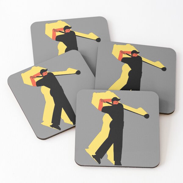 Item preview, Cartoon Golfer Man Playing Golf In Yellow Shadow- Golf designed and sold by SheetalMourya.