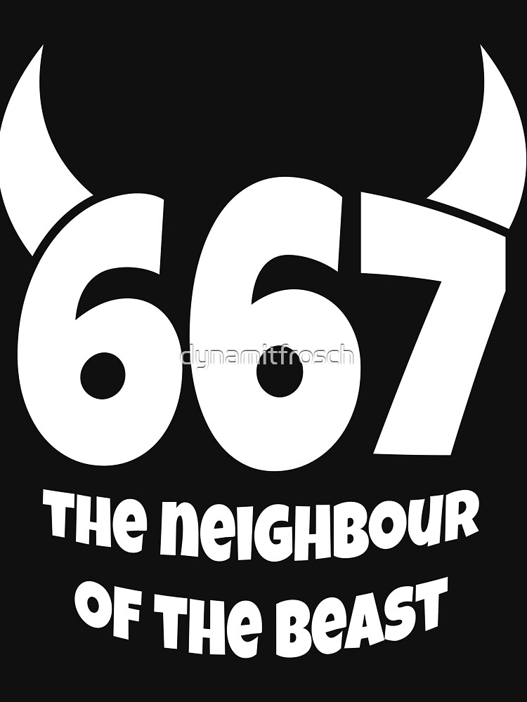 Thumbnail 7 von 7, Essential T-Shirt, 667 The neighbour of the beast designt und verkauft von dynamitfrosch.