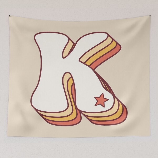 Item preview, Letter K Retro designed and sold by OkihanaShop.