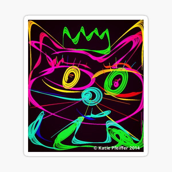 Pussycat glows in the dark Sticker