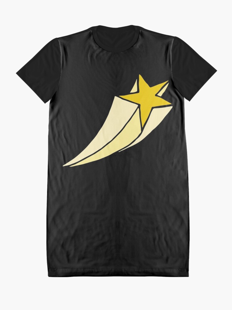 Shooting Star T-Shirt Dress - Black